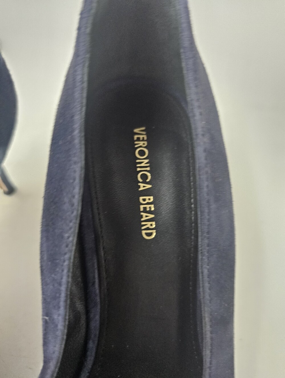 Veronica Beard Rita Navy Blue Suede Pointed Toe Pumps 7.5M NWOB - Picture 7 of 8